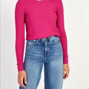 Frank and Oak textured crew neck sweater